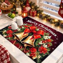 1pc Christmas Themed Printed Pattern Dish Drying Mat, Kitchen Countertop Bowl & Plate Rubber Bottom Drying Pad, Party Decoration, Super Absorbent Hidden Stain Dish Drying Mat, Soft Diatomaceous Earth With Rubber Backing Multi-Functional Kitchen Home Mat, Quick Dry Mat For Coffee Machine & Dish Rack, Kitchen Countertop Coffee Mat & Dish Drying Pad - LL LSD012 - View 10