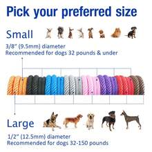 1pc Durable Braided Rope Leash,Slip Lead Dog Leash For Small Medium And Large Dogs Walking And Training Outdoor - Grey - View 6
