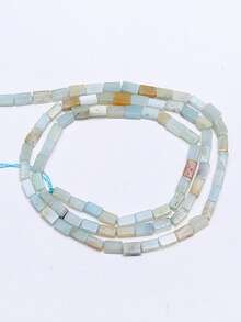1 Strand 2*4mm Amazonite Beads Loose Rectangle Shape Natural Stone Beads For DIY Jewelry Making Bracelet Accessories - Multicolor - View 7