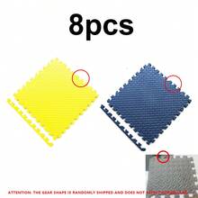 4/8/12pcs Interlocking Leaf Pattern Puzzle Crawling Mat, Shock-Absorbing Floor Mat, Thickened Bedroom Mat, Suitable For Patio, Gym, Yoga Studio, Training Room, School Protective Flooring, Multi-Color, 11.81*11.81 Inches, Better Effect After Ventilation - 30*30 Crawling Mat - View 15