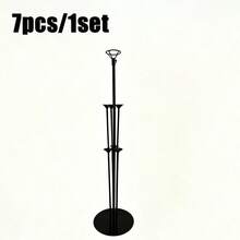 7/14/21pcs Black Balloon Table Stand Set With Round Base, Reusable Balloon Display Rack, Suitable For Tabletop And Floor Decoration, Balloon Decoration Accessories, Sturdy Balloon Column Stand, Suitable For Halloween, Wedding, Birthday Party, Baptism, Summer Events And Celebrations - Multicolor - View 13