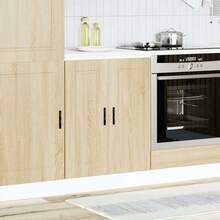 Mueble de cocina vidaXL Porto, madera de ingeniería de roble Sonoma - Marrón - Ver 3