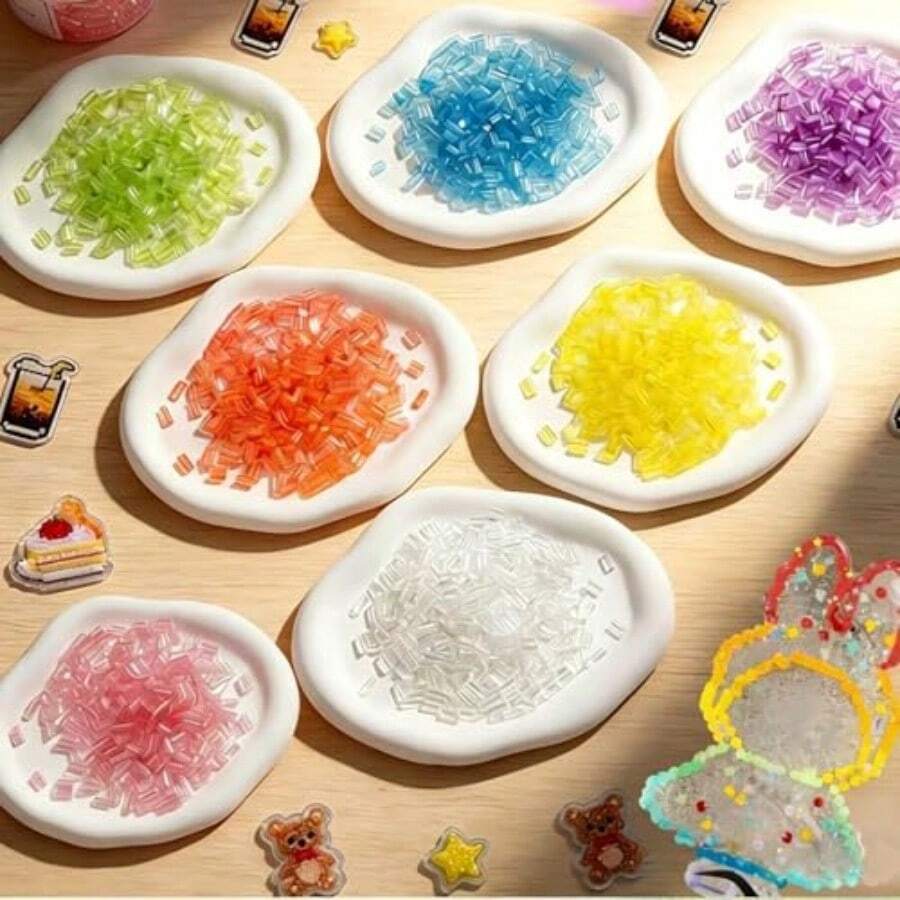 Iron Beads 2.6mm High Transparent KIRAKIRA Handcrafted Beads Keychain Handmade DIY Handcrafted Kits ⁇ Gifts 7 Colors High Transparency Set - 7 - チェックする 1