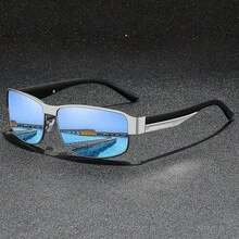 2PCS Fashion Classic Square Glasses Multi Color Combination Unisex Metal Style Suitable For Fishing Travel Vacation And Summer Beach Use Daily Wear - 4PCSF8485-5 - View 8
