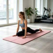 1PC Foldable Thickened Yoga Mat Home Fitness Equipment Double-Sided Non-Slip Wide Quiet Exercise Mat Portable Outdoor Fitness & Rest Pad Gym Essential (Includes Carrying Bag) - Multicolor - View 11