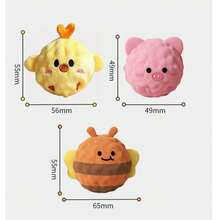 1/2pcs Pet Dog Sound Chasing Toy, Chick Shaped Soft Plush Material, Spiky Ball Core With Built-In Squeaker, No Battery Required, Interactive Play Toy Suitable For Small And Medium Cats And Dogs - Multicolor - View 10