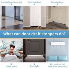 1pc Door Draft Stopper, Suitable For Indoor And Outdoor Doors, Door Bottom Seal Strip, Garage Window Draft Stopper, Soundproof And Thermal Insulation, Windproof Baffle - Brown - View 7