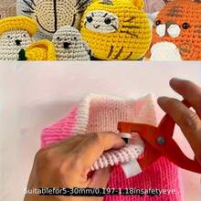 100/560Pcs Plastic Safety Screw Eyes Triangle Noses Kit, Including Mounting Pliers, Locking Washers And Storage Box, DIY Handcraft Supplies For Crochet Stuffed Animals & Dolls - Multiple Styles - View 3