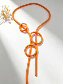 MARLIWOO 1pc Minimalist Long Niche Exaggerated Gothic Party Jewelry Elegant Vintage Necklace - Multicolor - View 10