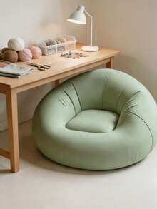[New Product]1pc Inflatable Slouchy Sofa Chair, Foldable, Portable, Soft Flocked Bean Bag Sofa, Suitable For Bedroom And Living Room In Autumn/Winter, Indoor/Outdoor Use. - Multicolor - View 4