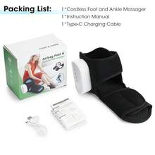 Hailicare 1pc Rechargeable Dual Airbags Foot Ankle Massager,4 Heating Levels,3 Air Massage Modes,4 Adjustable Intensity,15min Timer,NTC Heating,Portable Foot Massager For Foot & Ankle Pain Relief - Black - View 13