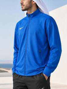 Nike 男士運動針織夾克外套 戶外旅行休閒運動外套 IR8421-463 - 藍色 - 查看 2