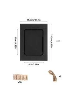 10pcs/Set Paper Photo Frames, Cardboard Photo Frames DIY Clip-On Photo Display Banner, Paper Photo Banner, Suitable For Wedding, Birthday, Holiday Party, Home Decor, Home And Wall Decoration (Includes Clips And T-Shaped Stand) Room Decoration - A - View 9