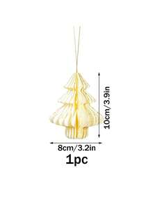 Christmas Honeycomb Paper Tree 3D Christmas Tree Tabletop Centerpiece Decoration, Foldable And Easy To Install, Christmas Party Decor, Winter Holiday Party Indoor Decoration - Smoky Blue - View 9