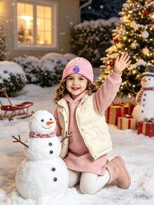 KPop Demon Hunters 1pc Personalized Kids Knitted Hat, Cute Cartoon Anime Girl Pattern, Fashionable Soft Comfortable Breathable Baby Hat, Casual Versatile Autumn/Winter Warm Hat, Suitable For Daily Outings, Holiday Gift - Multicolor - View 2