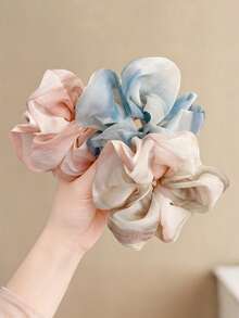 New Korean Style Gentle Pleated Hair Scrunchie, Fresh Versatile Minimalist Elegant, Suitable For Daily Commute Hair Scrunchies - Multicolor - View 9