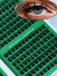 336 Clusters DIY Cluster False Eyelashes, Wispy Fluffy Individual Lashes, Multi-Layered Volume Fake Eyelashes, Soft Thin Band Lashes For Custom Eye Makeup, Suitable For Beginners Daily & Party Makeup - View 5
