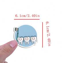50PCS Take Care Of Your Teeth Stickers Aesthetics Stickers For Scrapbooking, Diary, Laptop, Bumper, Skateboard, Water Bottle, Computer, Hard Hat, Car Stickers And Decals - A - View 3