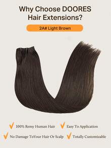 DOORES 4pcs Clip-In Hair Extensions Straight 100% Human Hair Natural Hair Extensions Double Layer Hair Curtain Invisible Soft Mini Hair Extensions Suitable For Fine Hair 3-Minute Quick Wear - S2A - View 6