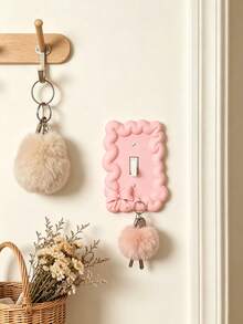 Pink Bow Wavy Light Switch Cover Plate, Cute Decorative Wall Switch Protector,Bow Tie Wall Plate Light Switch Cover | Decorative Panel Power Outlet Cover For Kitchen, Office, And Hote - Multicolor - View 2