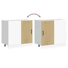 Conjunto de 2 mesas de cabeceira de parede Sonoma cinza da vidaXL, 45x30x35 cm - Castanho - Ver 8