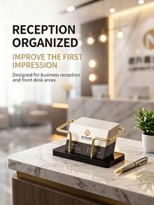 1pc Metal Business Card Holder, High-End Office Card Stand, Creative Iron Minimalist Modern Card Display Rack, Suitable For Office Desk Card Storage, Office Supplies! - Luxury Acrylic Edition - View 14
