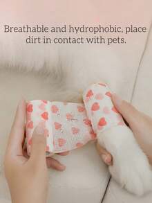 Self-Adhesive Pet Bandage Roll, Self-Adhesive Dog Paw Protection Sleeve With Grid And Fruit Pattern, Suitable For Outdoor Walking And Wound Coverage. 5cm And 7.5cm Mixed Roll, Suitable For Small And Large Paws. Pet Accessories For Pet Owners And Groomers. Easy-Tear Pet Care Supplies. - Multicolor - View 7