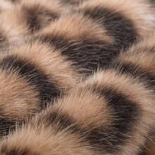 1pc Leopard Print Pillowcase, Brown Cheetah Faux Fur Fluffy Long Pillowcase, Soft Plush Pillowcase, Suitable For Bed, Sofa, Lounge Chair, Comfortable Side Sleeping Pillowcase, Without Pillow Insert - Brown - View 3