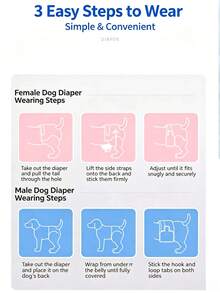 10pcs/12pcs Pet Diapers, Male And Female Dog Diapers, Extra Large Capacity Dog Diapers, Female Dog Period Pants, Pet Menstrual Pants, Prevent Male Dog Harassment, Prevent Pet Urine Mess, Clean And Odorless, Large And Small Dogs, Pet Supplies, Essential For Apartment Pet Owners, Home Pet Urine Pads, Pet Urine Pads, Pet Diapers - Male Dog - View 9