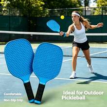 Raket Pickleball Olahraga Luar Ruangan, Dilengkapi dengan 2 Raket dan 2 Bola, Usia 14+ Tahun, Cocok untuk Latihan Pemula/Olahraga/Pertandingan Ganda, Hadiah Halloween/Hari Valentine/Paskah/Natal/Ulang Tahun/Tahun Baru/Thanksgiving dan Hari Raya Lainnya - MultiWarna - View 4