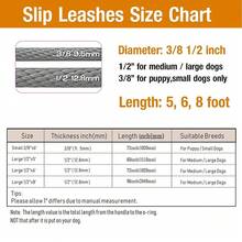 1pc Durable Braided Rope Leash,Slip Lead Dog Leash For Small Medium And Large Dogs Walking And Training Outdoor - Grey - View 3