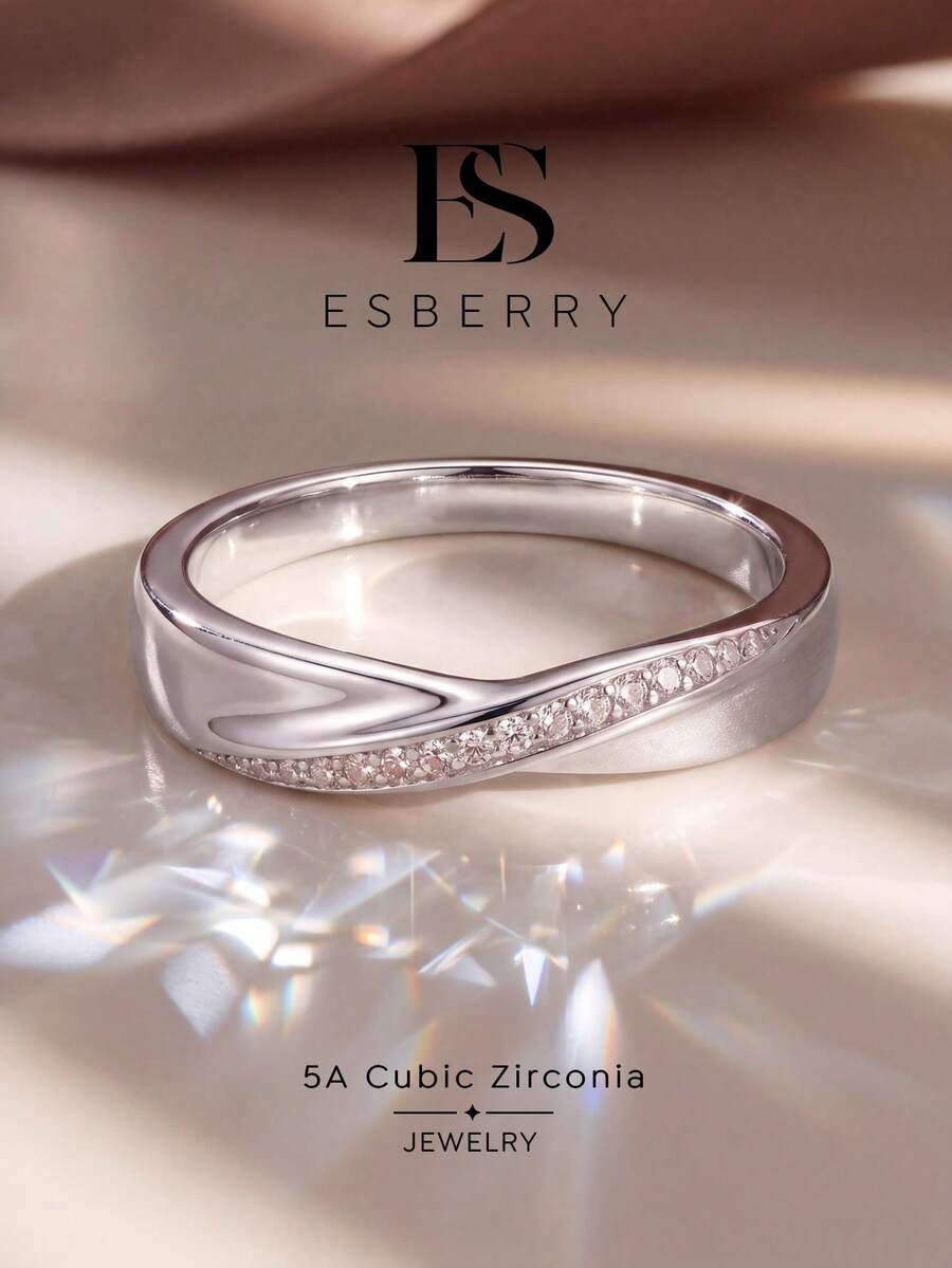 1pc Intertwined Glowing Ring, Exquisite Women's Jewelry, Suitable For Balls, Parties, Dates, Holidays, Anniversaries And Other Special Occasions - Intertwined Light Ring - View 1