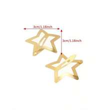 40pcs/Set Y2K Star Hair Clips Gold Silver Five-Pointed Star Hairpins Versatile BB Clips Hair Accessories - Multicolor - View 3