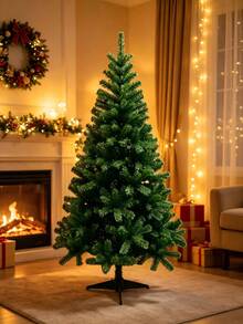 Artificial Christmas Tree, Easy Assembly & Dense Pine Needles, Foldable Metal Stand, Green Xmas Tree For Home, Shop Window Holiday Decor, Ideal For Family & Party Decor Enthusiasts, Only Christmas Tree, Accessories Not Included - Multiple Specifications - View 10