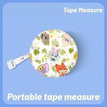 1pc Disney [One-Click Retraction] 2.0m Tape Measure, Zootopia Nick & Judy Mini 2m Soft Measuring Tape For Clothes, Waist, Bust, Hips And Height Measurement - Multi-color - View 4