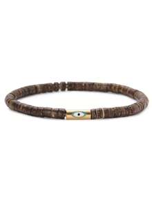 diffone Fashion Handmade 4mm Stone Beads Bracelet Charms Evil Eye Men Bracelet For Male Armband Jewelry - Evil Eye Bracelet - View 11