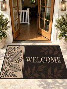 1pc Outdoor Non-Slip Door Mat, Indoor Carpet, Bathroom Mat, Kitchen Mat, Decorative Rug, Multi-Functional Hallway Mat, Soft & Comfortable, Easy To Clean, Suitable For Indoor/Outdoor Entryway, Bedroom, Home Decor - Multicolor - View 1