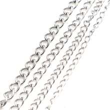 2 Meters Stainless Steel Gold Color Long Chains Bulk For Neklace Bracelet DIY Jewelry Findings Making Accessories Findings - Steel Chains - View 2