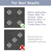 10pcs Transparent Clover-Shaped Bathtub Anti-Slip Stickers, Self-Adhesive Shower Floor Safety Non-Slip Mats, For Bathroom - AS052 Transparent - View 3