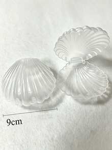 2/5/10pcs Transparent Shell-Shaped Plastic Storage Boxes, Decorative Style, Openable Small Jewelry Boxes, Wedding Ring And Earring Storage Containers, Party Favor Boxes, Desktop Mini Ornament Display, Handmade Small Item Storage - Multicolor - View 9