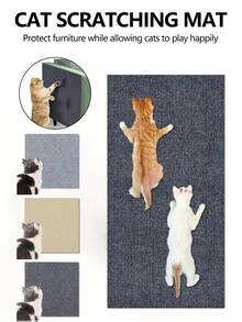 1pc Cat Scratching Pad Sticker, Cat Scratch Board, Cat Scratch Mat Wall Sticker Anti-Cat Climbing Wall Protector Sofa Carpet Protector - 60*30cm - View 1
