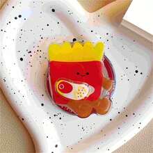1pc Cute Fast Food Dessert Shape Magnetic Phone Grip, 360° Rotatable Cartoon Phone Ring Holder, Anti-Drop Universal Smartphone Back Stand, Kawaii Food Themed Phone Accessory - Multicolor - View 1