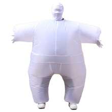 Adult Pure White All Inclusive Inflatable Costume, White Silicone Fat Doll Walking Inflatable Costume, Halloween Party Party Funny Props - Multicolor - View 9