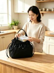 Heat Retention Sealed Spacious Food Liner Stain Resistant Splashproof Reinforced Handle Heavy-Duty Easy-Clean Wear-Resistant Rip-Proof Dust-Proof Versatile Tote Lunch Bag For Hiking Roadtrip Party Gathering Business Trip Apartment Gym Gift - Multicolor - View 4