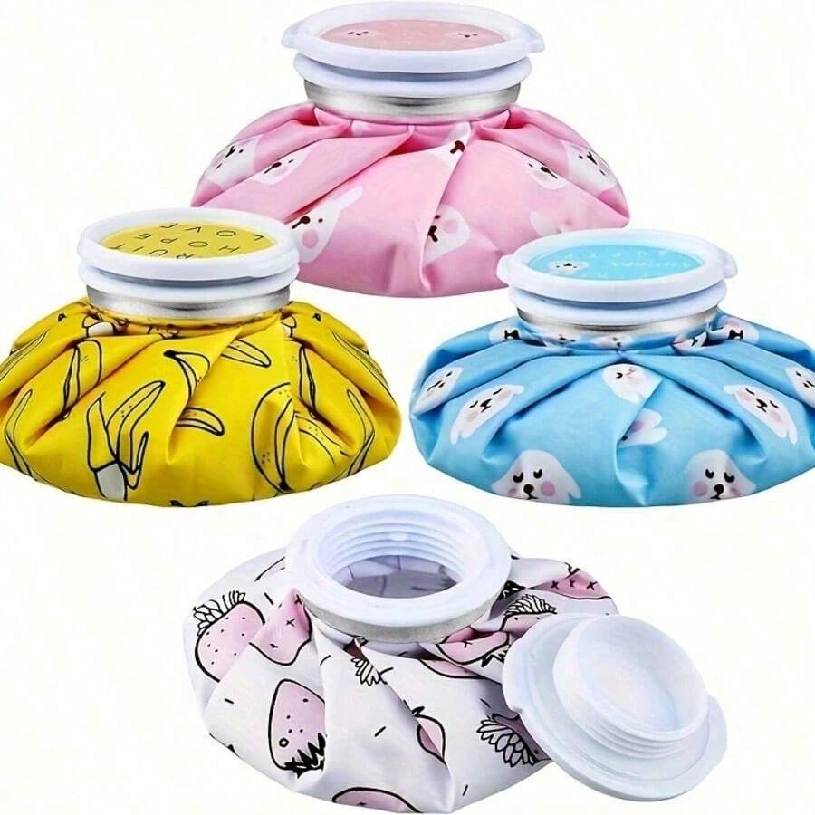 Reusable Fillable Hot Water Bottle, Adult Home Use Warm Water Bag, Leak-Proof Sealed Screw Cap, Portable For Home Travel Daily Practical Item, Christmas Gift - Multicolor - View 1
