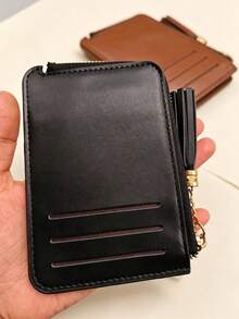 Minimalist Solid Color Pendant Card Holder, Creative Decorative Zipper Pouch, Ultra-Thin Portable Coin Storage Bag, Student Multi-Slot ID Card Holder - Multicolor - View 8
