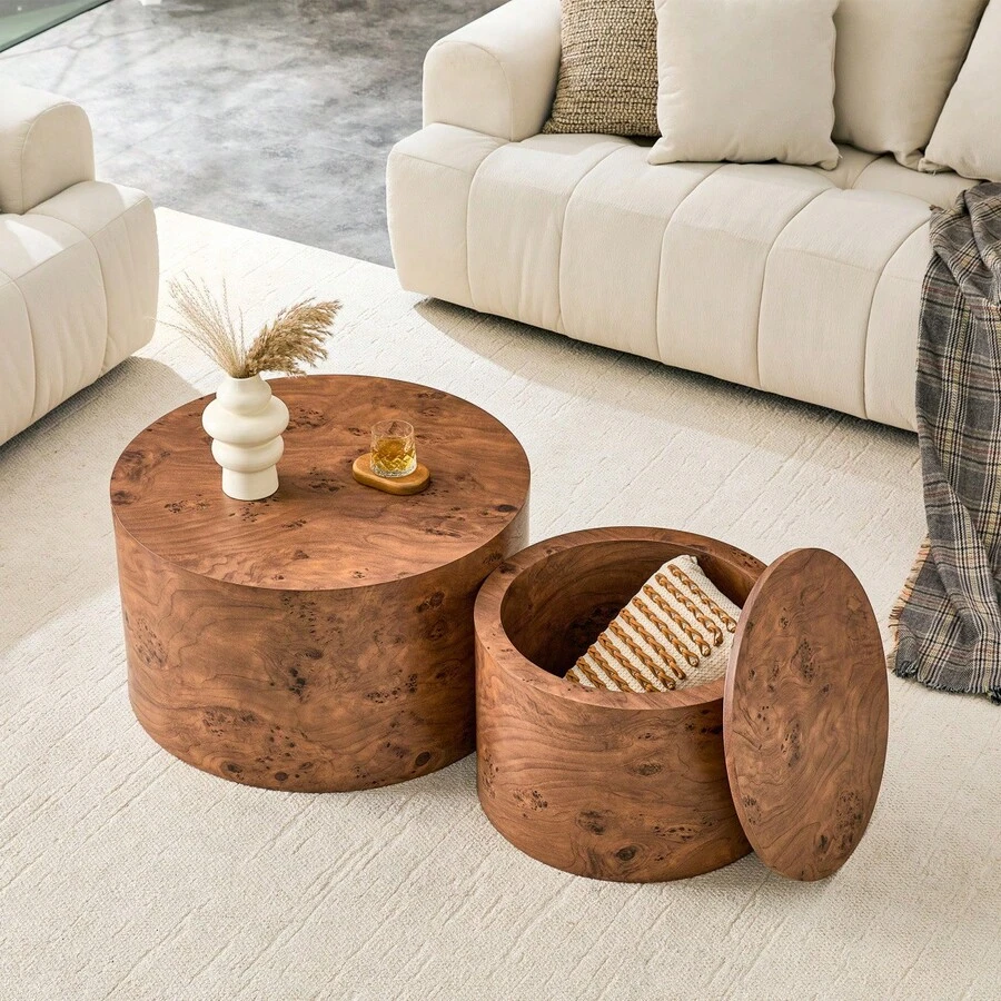 طاولات متداخلة - بني + MDF - مشاهدة 1