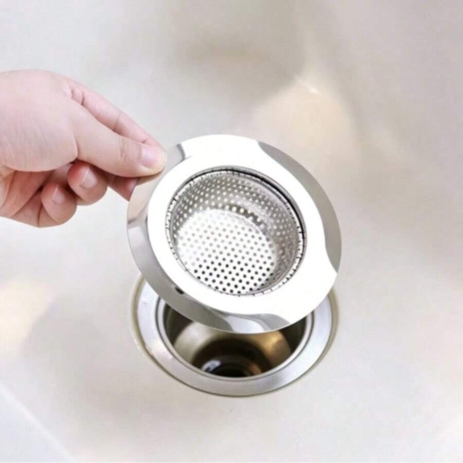 2pcs Stainless Steel Kitchen Sink Strainer, Kitchen Sink Drain Filter, Suitable For Kitchen Drain Filtration And Bathroom Floor Drain Filtration