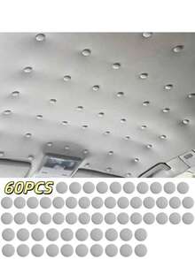 30/60pcs Grey Car Headliner Repair Clips, Universal Car Roof Lining Fixing Buttons Screw Fasteners Pins, Used To Fix Sagging Or Detached Car Headliner Interior, Easy To Install Car Interior Repair Kit, Repair Supplies - A - View 13