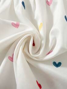 Girls' Casual Fashion Frill Trim Round Neck Bow Half-Button Loose Long Sleeve Shirt Blouse, Spring/Autumn - White - View 8